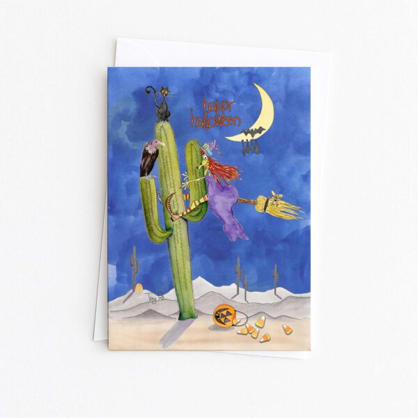 Witch Cactus Funny | Halloween Card