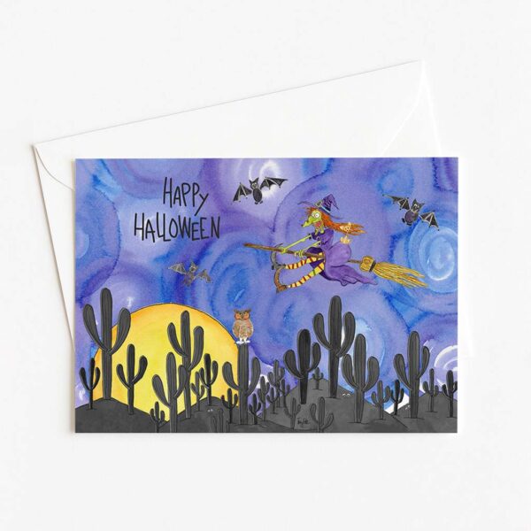 Big Moon Desert  | Halloween Card
