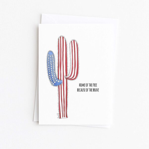 Patriotic Southwest Home of the Free Cactus
