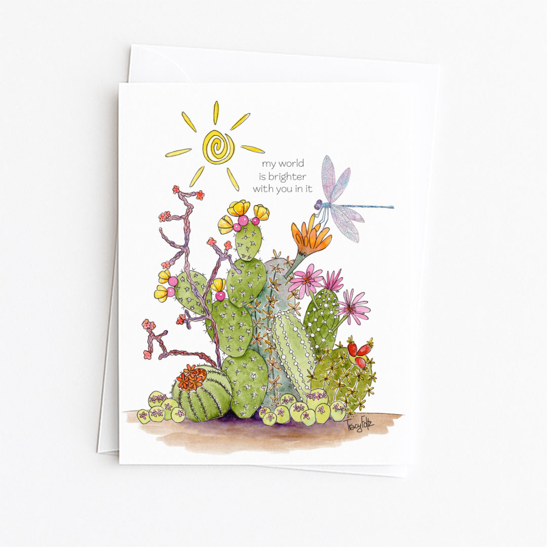 Dragonfly Cactus Bunch | Friend Card