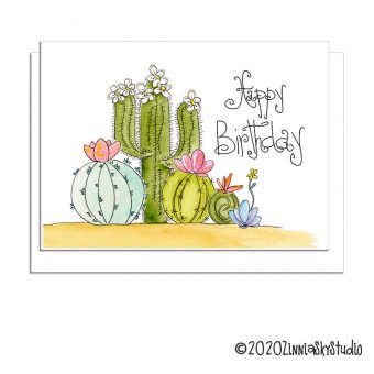 birthday succulents rounds