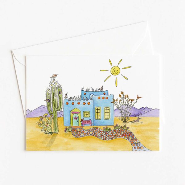 Desert Home Blue | Blank Card