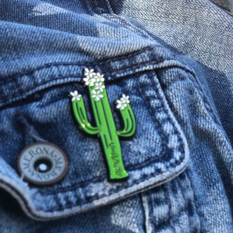 cactus flowers enamel pin