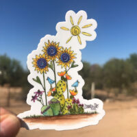 sunshine succulents vinyl sticker