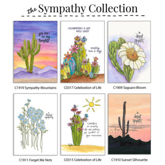 sympathy collection box card set