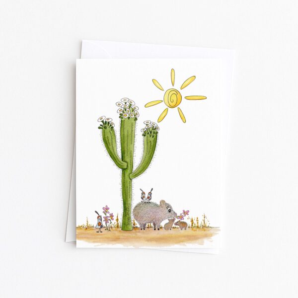 Javelina Babies Blank Card