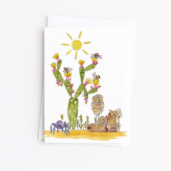 Desert Critters Cactus | Blank Card