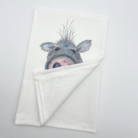 javelina blue tea towel