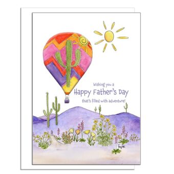 saguaro balloon fathers day card