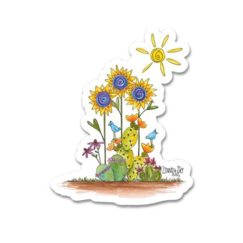 succulents and sunshine vinyl sticker