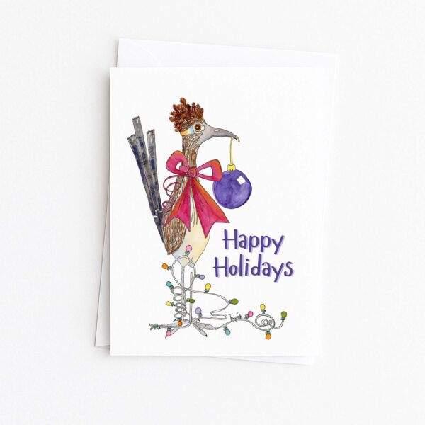Road Runner Ribbon | Happy Holidays Card
