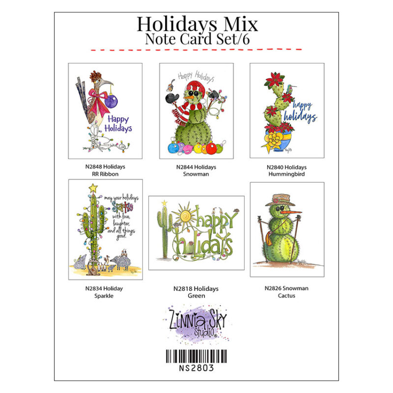 southwest holidays mix note card set 6