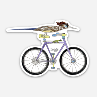 road runner bicycle vinyl sticker