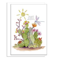 dragonfly cactus bunch friend card