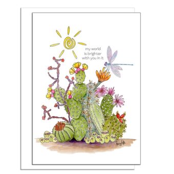 dragonfly cactus bunch friend card