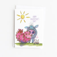 Javelina Pig Heart | Valentine's Day Card