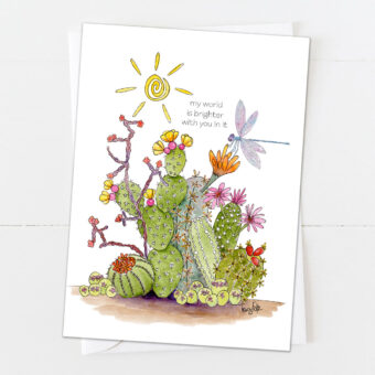 Dragonfly Cactus Bunch Friend Card