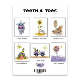 teeth and toes note card set
