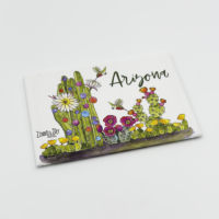 LM1011 Hummingbirds Cactus Flowers Hard Magnet