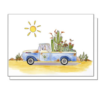 old truck plants blank card