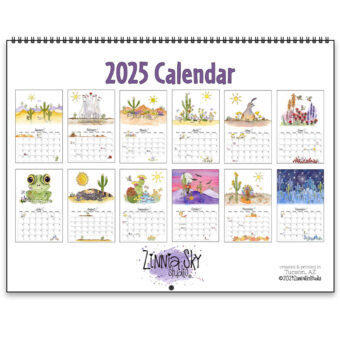 2025 Whimsical Desert Themed Wall Calendar Large