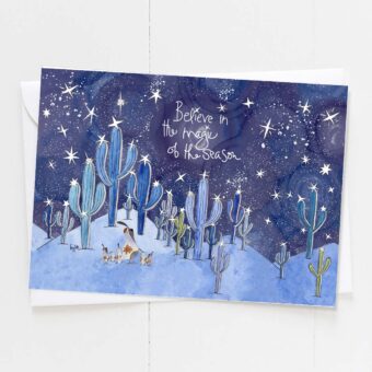 magical desert holiday card