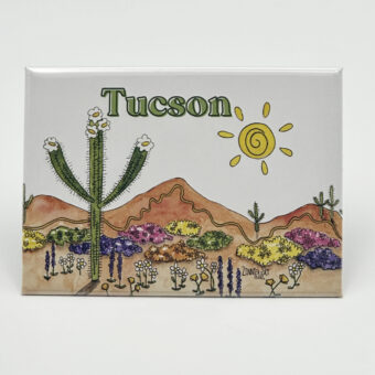 Tucson Mountain Flowers Hard Magnet