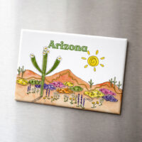 Arizona Mountain Flowers Hard Magnet