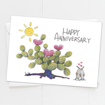 prickly pear love anniversary card