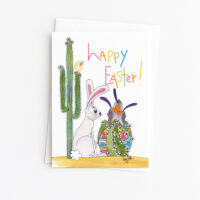 Cactus Rabbit Quail Bird | Easter Card