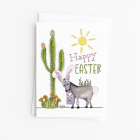 Burro Quail Cactus | Easter Card