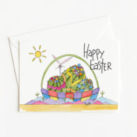 Easter Basket Rabbit | Easter Card