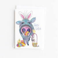 Javelina Blue Egg | Easter Card