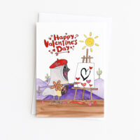 Quail Artist Easel | Valentine's Day Card