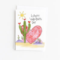 Saguaro Lace Heart | Valentine's Day Card