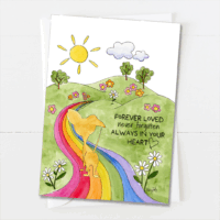 Rainbow Bridge Goodbye Dog Sympathy Card