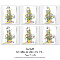 Ocotillo Cactus Christmas Card Box Set of 6