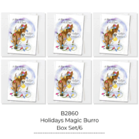 Magic Burro Happy Holidays Card Box Set of 6