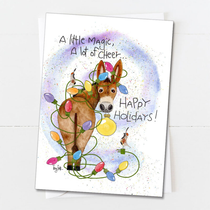 magic burro happy holidays card