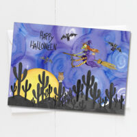 Big Moon Desert  | Halloween Card