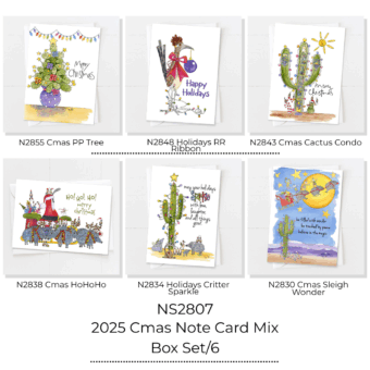 Desert Christmas 2025 Mix Note Card Set 6