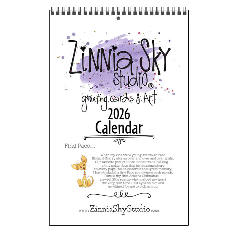 2026 Whimsical Desert Wall Calendar Small