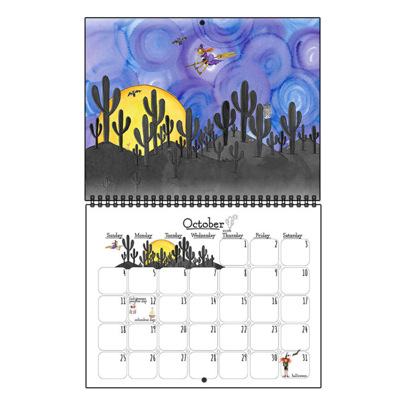 2026 Whimsical Desert Themed Wall Calendar Large - Image 11