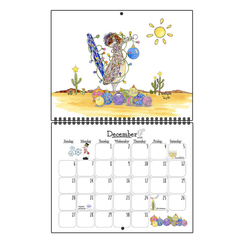 2026 Whimsical Desert Themed Wall Calendar Large - Image 13
