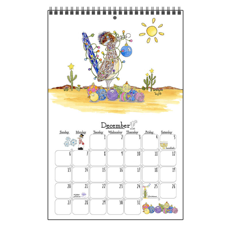 2026 Whimsical Desert Wall Calendar Small - Image 13