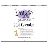 2026 Whimsical Desert Themed Wall Calendar Large