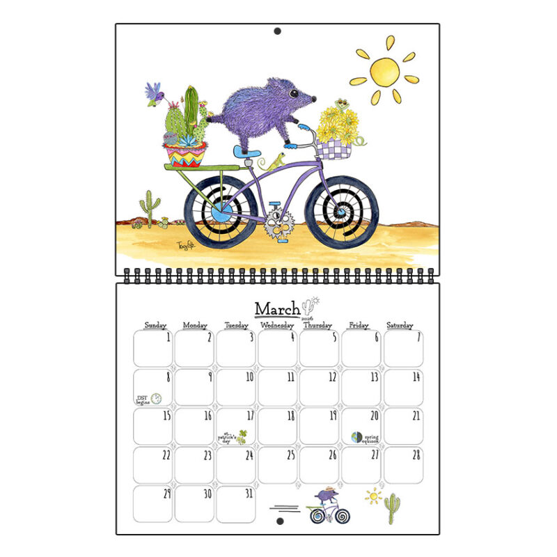 2026 Whimsical Desert Themed Wall Calendar Large - Image 4
