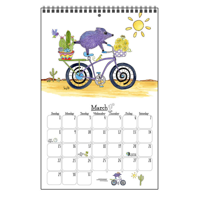 2026 Whimsical Desert Wall Calendar Small - Image 4