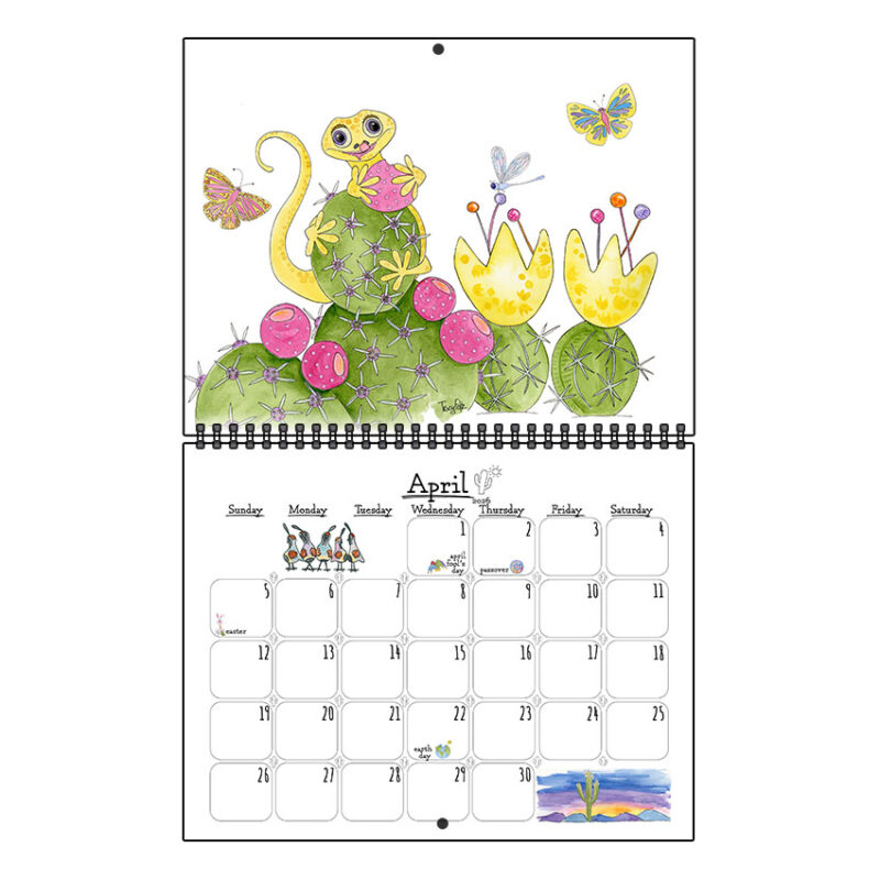 2026 Whimsical Desert Themed Wall Calendar Large - Image 5