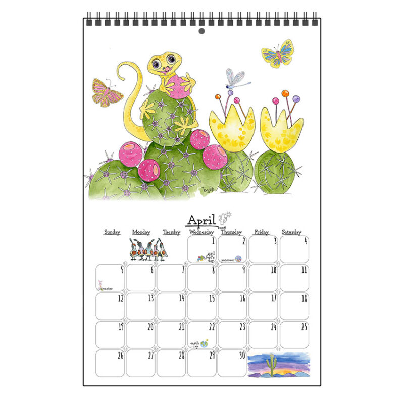 2026 Whimsical Desert Wall Calendar Small - Image 5